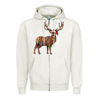 Reindeer Zipper Hoodie | Teevron