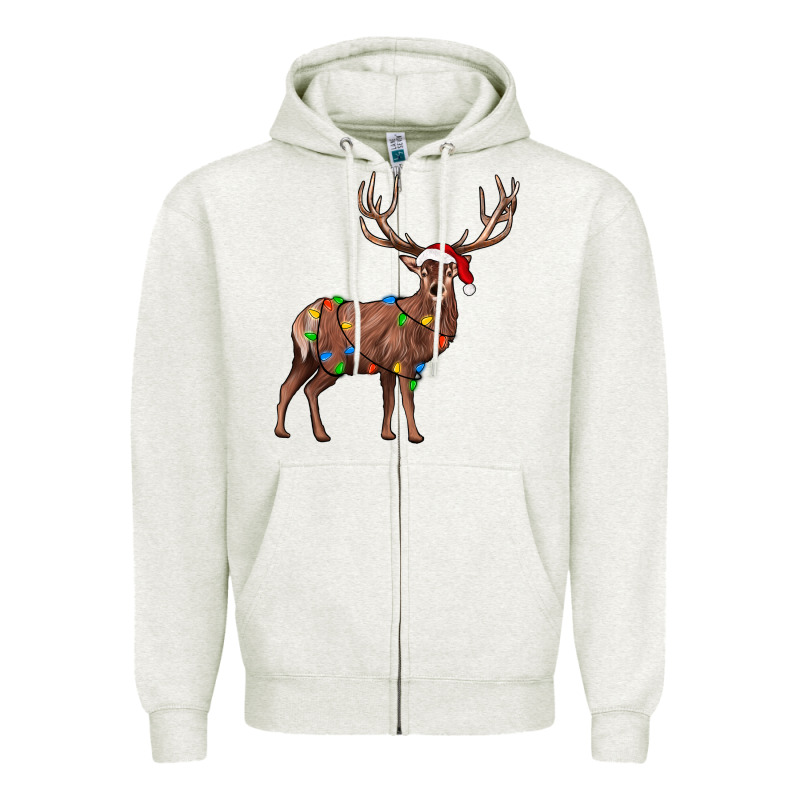 Reindeer Zipper Hoodie by JahusDesignShop | Teevron