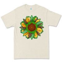 St Patricks Sunflower With Leopard  Shamrock And Glitter Premium Tee | Teevron