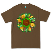Cacao st patricks sunflower with leopard  shamrock and glitter Premium Tee - Artiststas