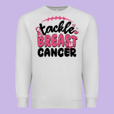 Tackle Breast Cancer Premium Sweatshirt Designed By Maliassmallbusiness