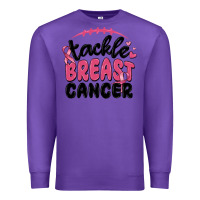 Purple tackle breast cancer Premium Sweatshirt - MaliasSmallBusiness