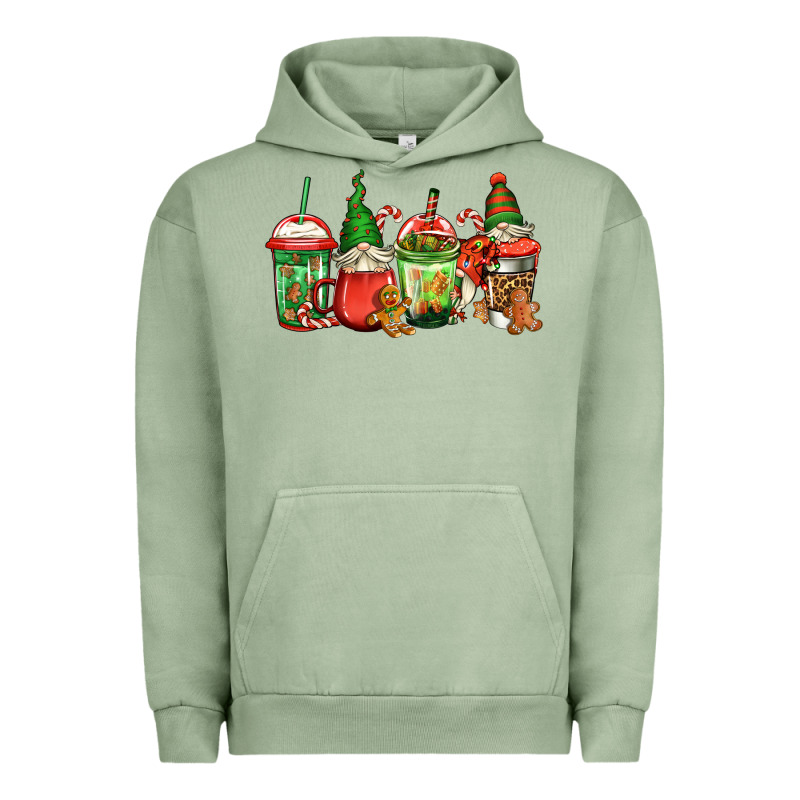 Christmas Gnomes Coffee Urban Hoodie by Jasminsmagicworld | Teevron