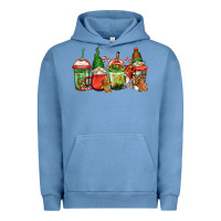 Pigment Pebble Blue christmas gnomes coffee Urban Hoodie - Jasminsmagicworld