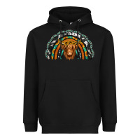 Black turquoise cowhide sunflower headband highland cow Heavyweight Hoodie - Jasminsmagicworld