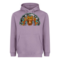 Lavender turquoise cowhide sunflower headband highland cow Heavyweight Hoodie - Jasminsmagicworld