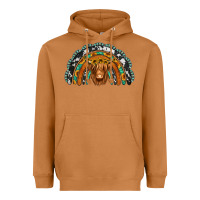 Meerkat turquoise cowhide sunflower headband highland cow Heavyweight Hoodie - Jasminsmagicworld