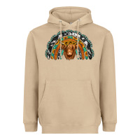 Mushroom turquoise cowhide sunflower headband highland cow Heavyweight Hoodie - Jasminsmagicworld