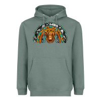 Sage turquoise cowhide sunflower headband highland cow Heavyweight Hoodie - Jasminsmagicworld