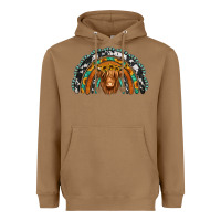 Toasted Coconut turquoise cowhide sunflower headband highland cow Heavyweight Hoodie - Jasminsmagicworld