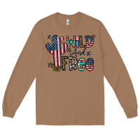 Toasted Coconut wild and free Long Sleeve Tee - CowhideDigitalArt