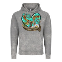 Cloud Rock turquoise western heart with horseshoe Vintage Hoodie - texasbilliewilder