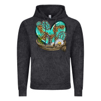 Vintage Black turquoise western heart with horseshoe Vintage Hoodie - texasbilliewilder