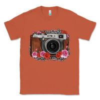 Copper rose grey leopard vintage camera Classic Tee - FaDigitalArtStudio