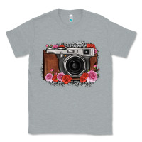 Heather Grey rose grey leopard vintage camera Classic Tee - FaDigitalArtStudio