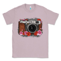 Lilac rose grey leopard vintage camera Classic Tee - FaDigitalArtStudio
