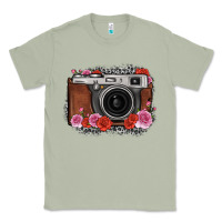 Matcha rose grey leopard vintage camera Classic Tee - FaDigitalArtStudio