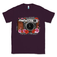 Plum rose grey leopard vintage camera Classic Tee - FaDigitalArtStudio