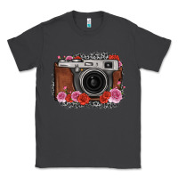 Smoke rose grey leopard vintage camera Classic Tee - FaDigitalArtStudio