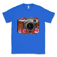 True Royal rose grey leopard vintage camera Classic Tee - FaDigitalArtStudio