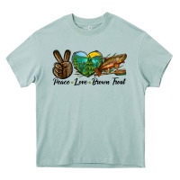 Arona Peace Love Brown Trout Heavy Core Tee - LillyAllenDesigns
