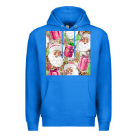 True Royal Pink Christmas Santa Claus and gift box Premium Hoodie - NancyCooperArtShop