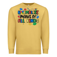 Antique Gold normalize minds of all kinds Premium Sweatshirt - MaliasSmallBusiness