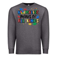 Charcoal Heather normalize minds of all kinds Premium Sweatshirt - MaliasSmallBusiness