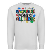 Dove Grey normalize minds of all kinds Premium Sweatshirt - MaliasSmallBusiness