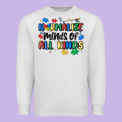 Normalize Minds Of All Kinds Premium Sweatshirt Designed By Maliassmallbusiness