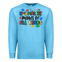 Ocean Blue normalize minds of all kinds Premium Sweatshirt - MaliasSmallBusiness