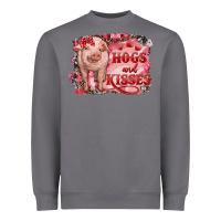 Storm Valentines Day Pig Hogs And Kisses Heavyweight Sweatshirt - RanaPortraitStore