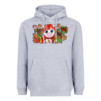 Heather Grey Joy unicorn Christmas Heavyweight Hoodie - NancyCooperArtShop