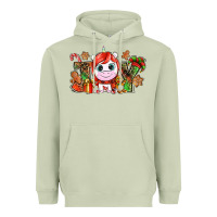 Matcha Joy unicorn Christmas Heavyweight Hoodie - NancyCooperArtShop