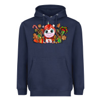 Navy Joy unicorn Christmas Heavyweight Hoodie - NancyCooperArtShop