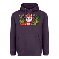 Plum Joy unicorn Christmas Heavyweight Hoodie - NancyCooperArtShop