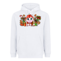 White Joy unicorn Christmas Heavyweight Hoodie - NancyCooperArtShop