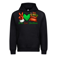 Black peace love Christmas Santa Claus hand Urban Hoodie - Jasminsmagicworld