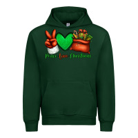 Forest Green peace love Christmas Santa Claus hand Urban Hoodie - Jasminsmagicworld