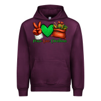 Mauve Wine peace love Christmas Santa Claus hand Urban Hoodie - Jasminsmagicworld