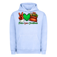 Pigment Grape Ice peace love Christmas Santa Claus hand Urban Hoodie - Jasminsmagicworld