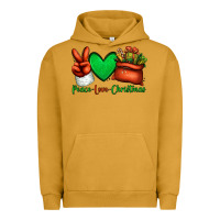 Pigment Peanut Butter peace love Christmas Santa Claus hand Urban Hoodie - Jasminsmagicworld