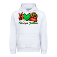 White peace love Christmas Santa Claus hand Urban Hoodie - Jasminsmagicworld