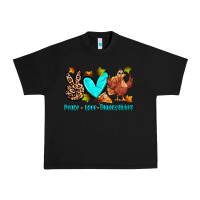 Black peace love thanksgiving Urban Heavy Tee - Zillion Design Studio