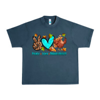 Midnight Navy peace love thanksgiving Urban Heavy Tee - Zillion Design Studio