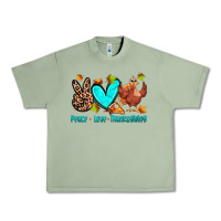 Oil Green peace love thanksgiving Urban Heavy Tee - Zillion Design Studio