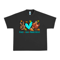Pigment Black peace love thanksgiving Urban Heavy Tee - Zillion Design Studio