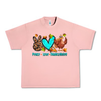 Salmon peace love thanksgiving Urban Heavy Tee - Zillion Design Studio