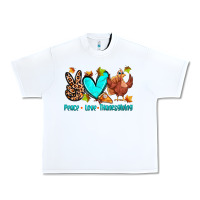 White peace love thanksgiving Urban Heavy Tee - Zillion Design Studio