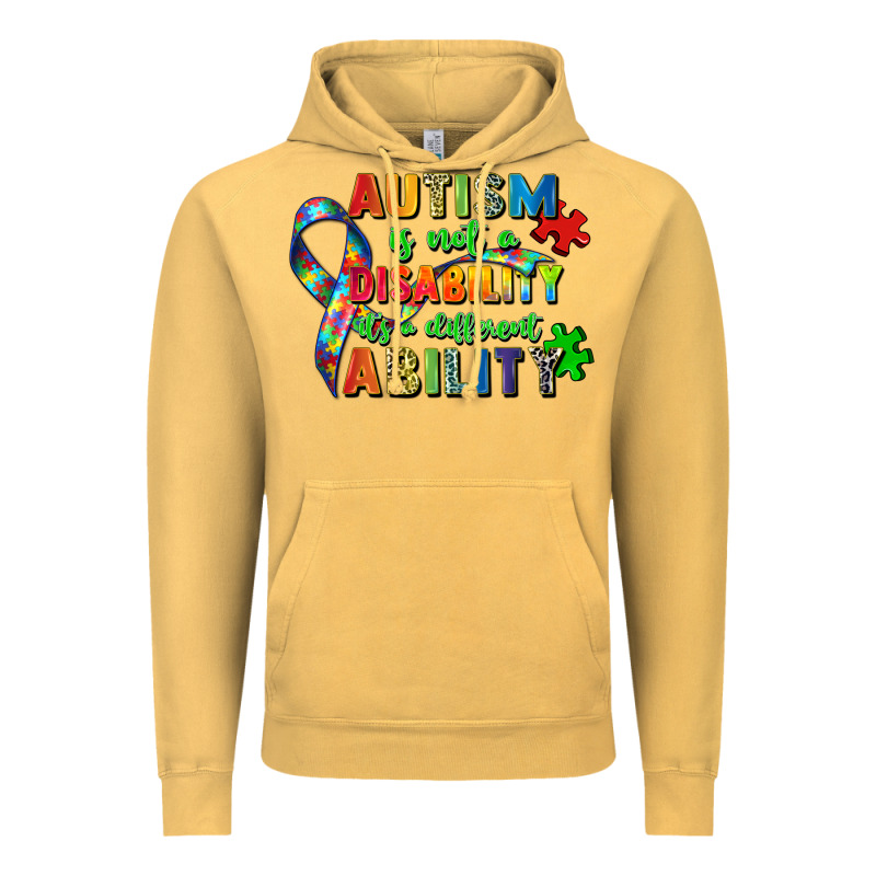 Autism Is Not A Disability Its A Different Ability Vintage Hoodie by Zillion Design Studio | Teevron